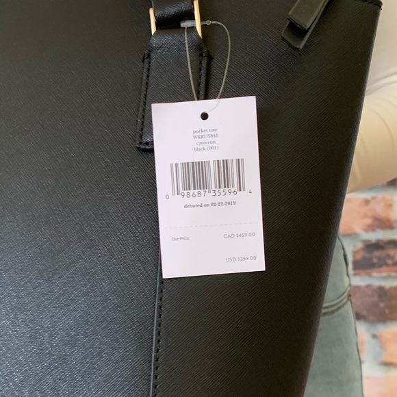 Kate spade LARGE Cameron pocket tote BLACK bag - Picture 8 of 8